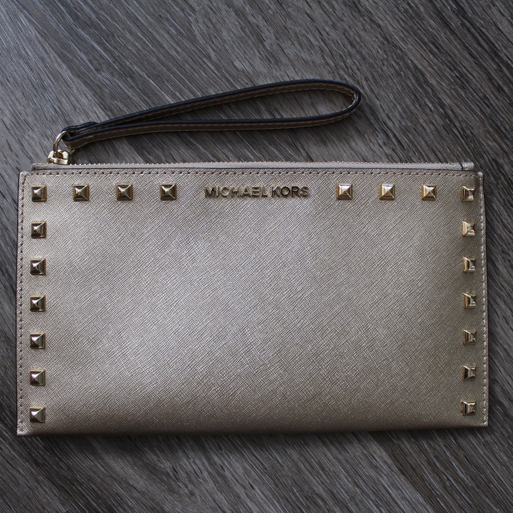 Michael Kors Sandrine Gold Wristlet